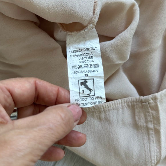 Cream/tan top “Be…Tween” Italy size S - Picture 10 of 11